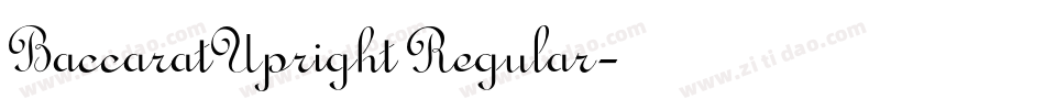 BaccaratUpright Regular字体转换
